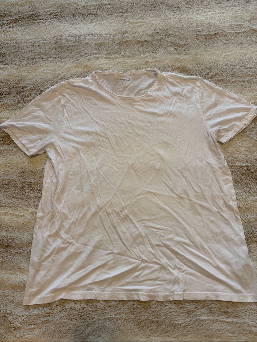 All Saints White Short Sleeve Crew T-Shirt